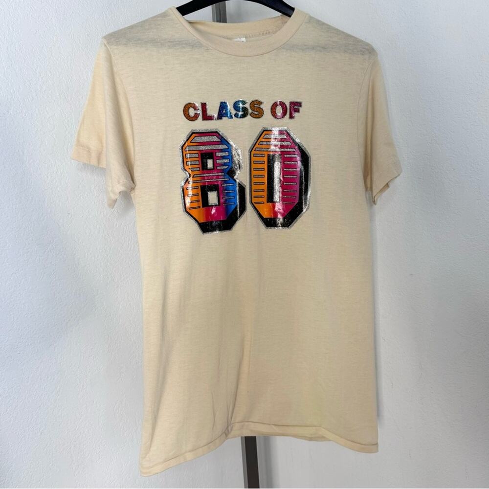 Vintage Class of 80s Single Stitch T-Shirt USA Made Size Large Halloween